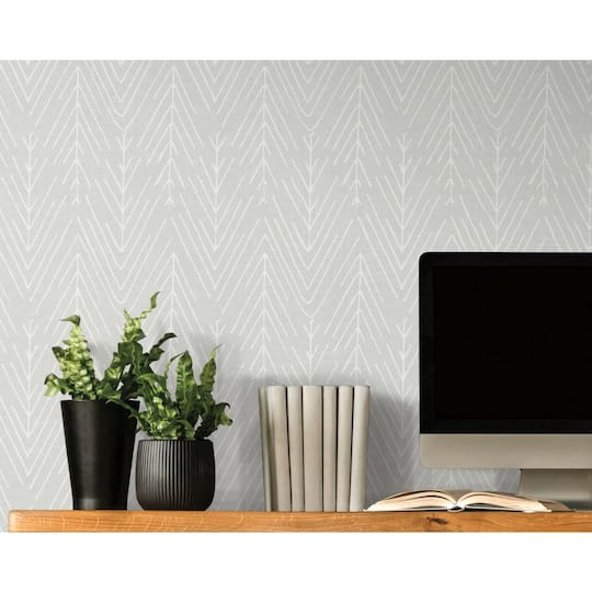 RoomMates Twig Hygge Herringbone Peel & Stick Wallpaper